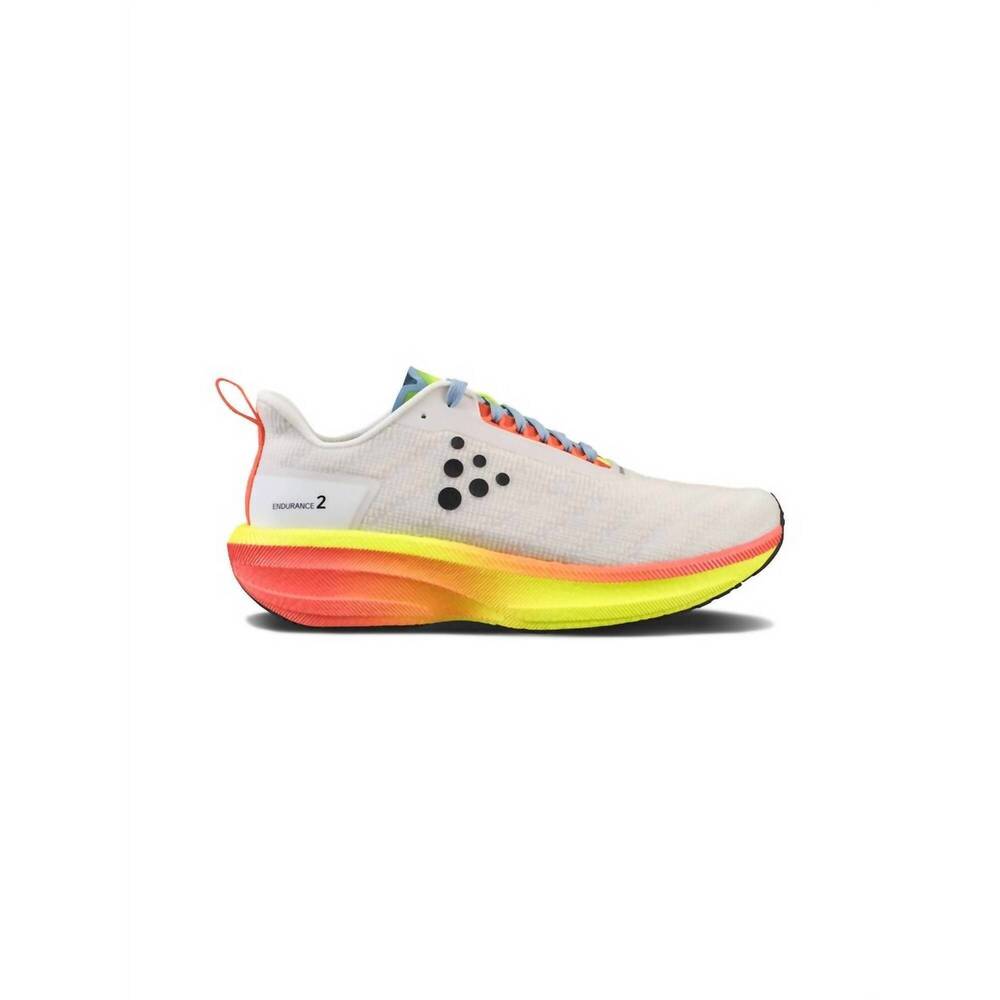 NEW CRAFT women's endurance 2 running shoes in ash white/sour